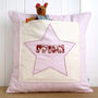 Personalised Pocket Cushion Gift For New Baby Girl, Christening Or Birthday, thumbnail 7 of 12