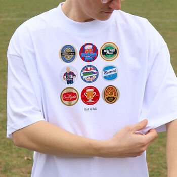 Crystal Palace Football Beer Mats Oversized T Shirt, 9 of 10