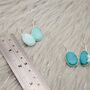 Blue Turquoise Silver Drop Earrings, thumbnail 8 of 8