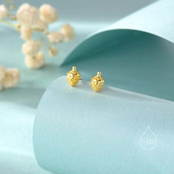 Pine Cone Stud Earrings In Sterling Silver, 3 of 12