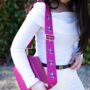 Fuchsia Pink Dressage Horse Bag Strap | Extra Long Crossbody Replacement Bag Strap, thumbnail 3 of 7