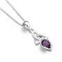 Sterling Silver Triquetra And Gemstone Crystal Necklace, thumbnail 1 of 4