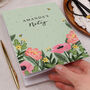 Personalised Notebook With Sage Green Flowers, thumbnail 3 of 4