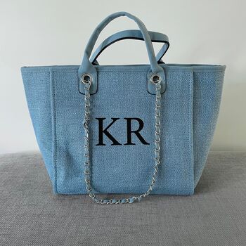 Personalised Colourful Large Chain Tote Beach Bag, 5 of 7