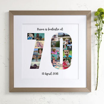 Personalised 70th Birthday Photo Collage, 2 of 8