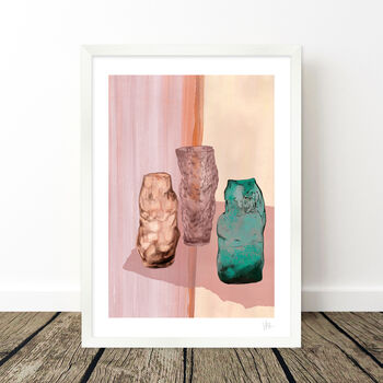Watercolour Glass Vase Abstract Print, 5 of 8