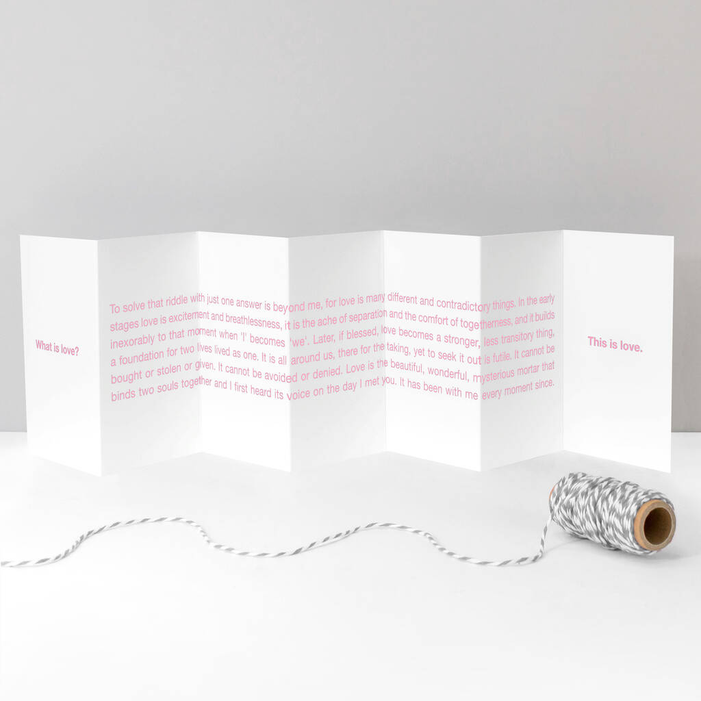 What Is Love? Love Poem Banner Card, 1 of 3