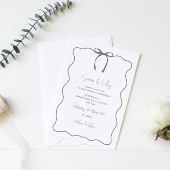 The Knot Personalised Wedding Invitations Set Of 10 With Envelopes, 2 of 2