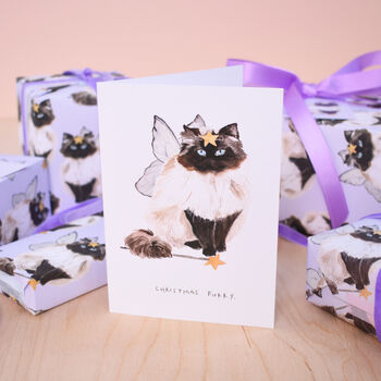 Fairy Cat Eco Friendly Wrapping Paper Pack, 5 of 8