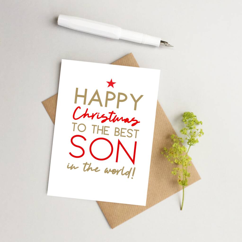 Son Christmas Card By Word Up Creative