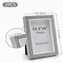 Pack Of Two Grey Wooden Photo Frame For Wall Desk, thumbnail 2 of 9