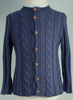 Handmade Organic Cabled Cardigan For Boys, 4 of 6