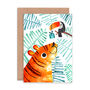 Tiger And Toucan Greetings Card, thumbnail 2 of 2
