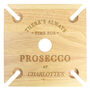 Personalised Prosecco Wine Glasses Holder Bottle Butler, thumbnail 5 of 5