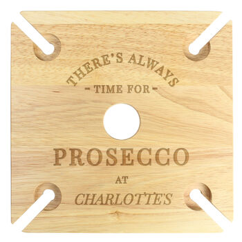 Personalised Prosecco Wine Glasses Holder Bottle Butler, 5 of 5