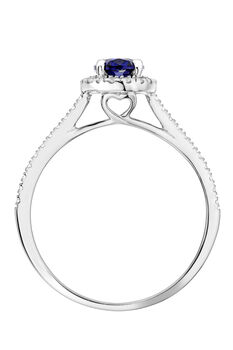 Rosalind Created Sapphire And Lab Grown Diamond Ring, 3 of 11