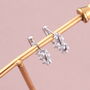 Sterling Silver Pearl Branch Hoops, thumbnail 5 of 8