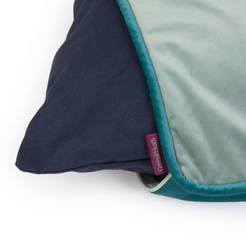 Embroidered Pet Bed And Bone Gift Set Teal Velvet, 8 of 9