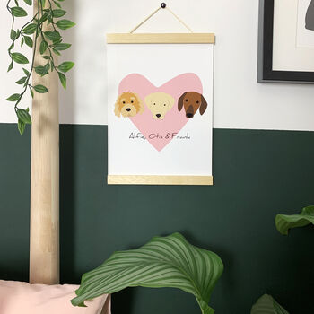 Personalised Dog Heart A4 Print, 3 of 12