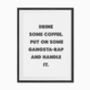 'Drink Some Coffee' Print, thumbnail 3 of 3