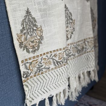 Block Print Indian Cotton Sofa Throw, 12 of 12