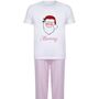 Adult Pink Striped Santa Pyjamas, thumbnail 3 of 3