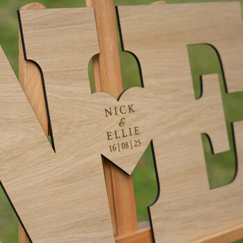 Wedding Double Letter Guest Book Sign, 8 of 10