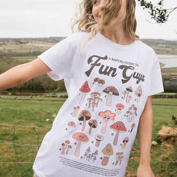 Fun Guys Women's Mushroom Guide T Shirt, 3 of 5