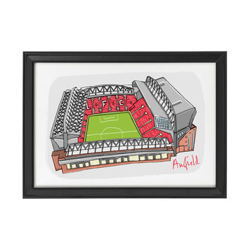 Personalised Anfield Print, Liverpool Fc, 4 of 6