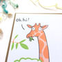 'Happy Birthday Giraffe' Greeting Card, thumbnail 2 of 2