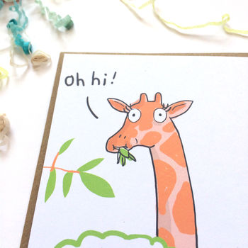 'Happy Birthday Giraffe' Greeting Card, 2 of 2