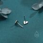 Sterling Silver Red Enamel Glaze Heart Stud Earrings, thumbnail 3 of 12