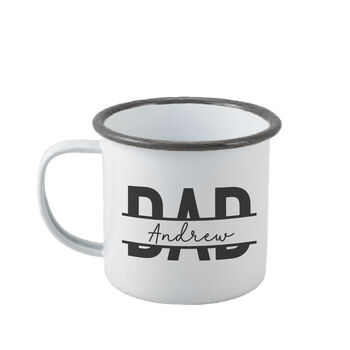 Personalised Dad Monogram Enamel Mug, 5 of 6