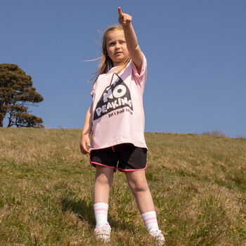No Peaking Girls' Hiking Slogan T Shirt, 4 of 4