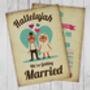 Personalised Fox Retro Vintage Themed Wedding Invitation, thumbnail 1 of 3