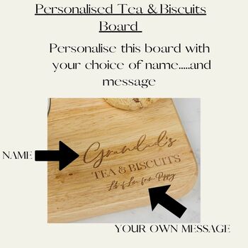 Personalised Tea And Biscuits Board, 4 of 7