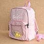 Personalised Cat Kids Pink Backpack, thumbnail 1 of 4