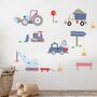Construction Site Fabric Wall Stickers, thumbnail 2 of 5