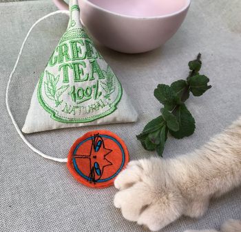 Catnip Green Tea Bag, Cat Toy, 6 of 7