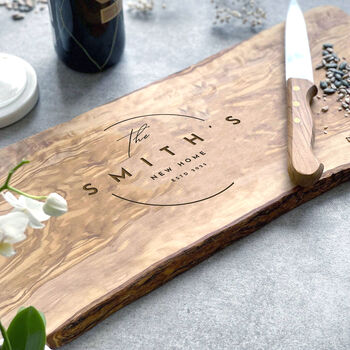 Personalised Wooden Olive Cheese Board, 2 of 7
