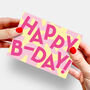 Personalised Rainbow Birthday Cake Slice Letterbox Cookie, thumbnail 4 of 8