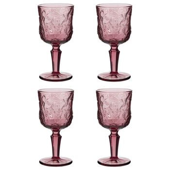 Set Of Four Lucena Amethyst Wine Goblets, 2 of 8