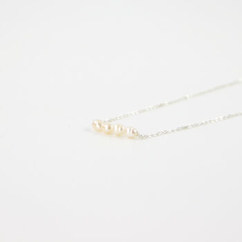 Asri Dainty Pearl Row Necklace, 4 of 11