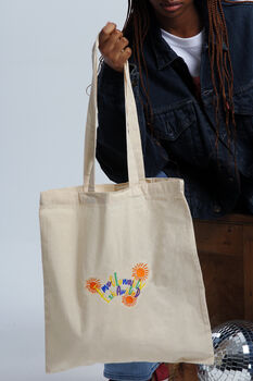 Emotionally Exhausted Embroidered Tote Bag, 4 of 4