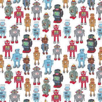 Vintage Toy Robot Wrapping Paper, Gift Wrap, 5 of 5