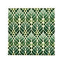 Art Nouveau Green Ceramic Handprinted Tile, thumbnail 1 of 11