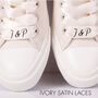 Personalised Satin Ribbon Laces For Wedding Converse, thumbnail 4 of 12