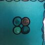 Ombre Circle Velvet Cushion Turquoise, thumbnail 3 of 4
