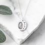 Silver Oval Fingerprint Charm Necklace, thumbnail 3 of 9