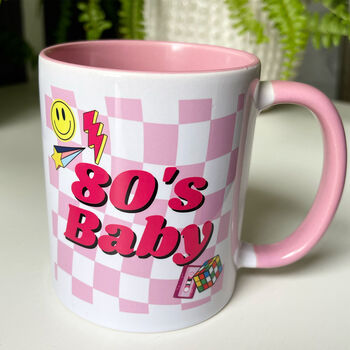 Personalised 80's Baby Decade Mug Birthday Gift, 3 of 5